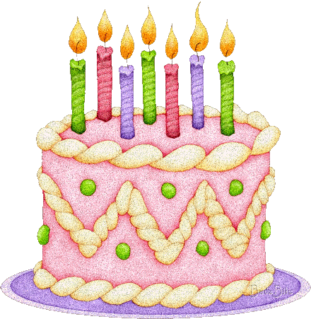 Joli gâteau orné de bougies...