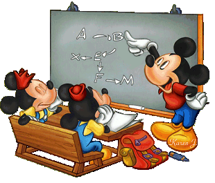 Sur les bancs de l'école avec Mickey...