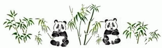 Pandas dans les bambous...