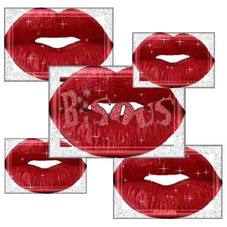 "Bisous" - Lèvres rouges...