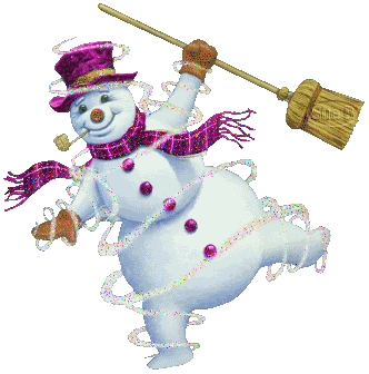 Un bonhomme de neige plutt joyeux...