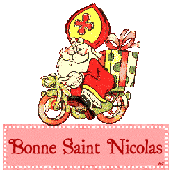 "Bonne Saint Nicolas" - A moto avec un immense cadeau...
