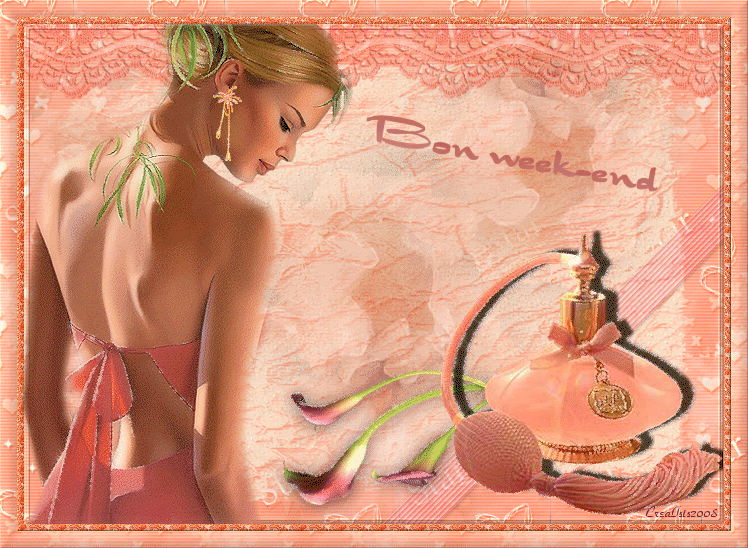 "Bon week-end" - Femme, parfum et arums...