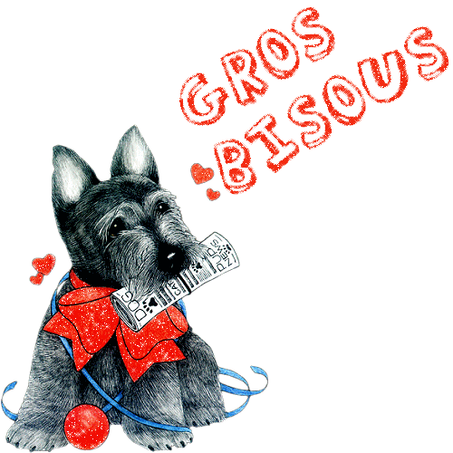 "Gros bisous" - Scottish terrier au journal...