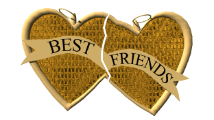 "Best friends" - Bijou coeurs accollés...