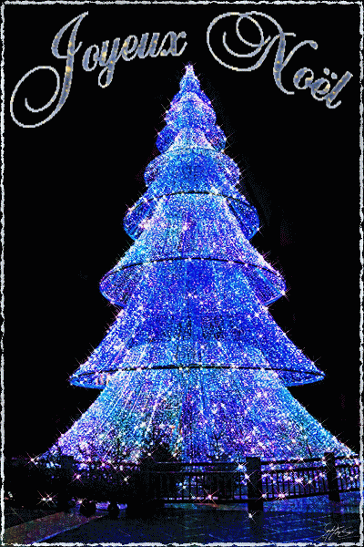 "Joyeux Noël" - Sapin bleu...