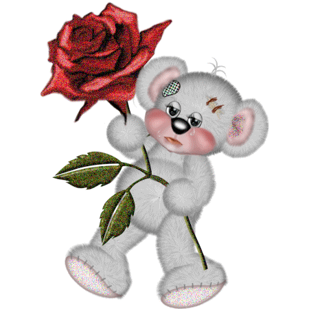 Malgré sa rose géante, petit ours pleure...