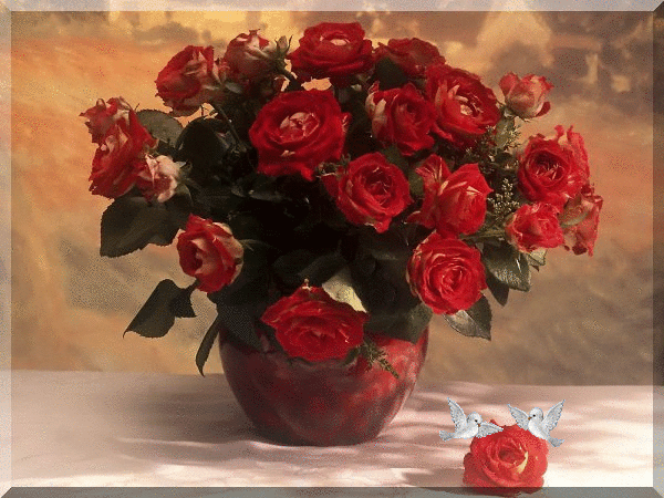 Un joli bouquet de roses KDO de... MA DOMIE D'AMOUR...