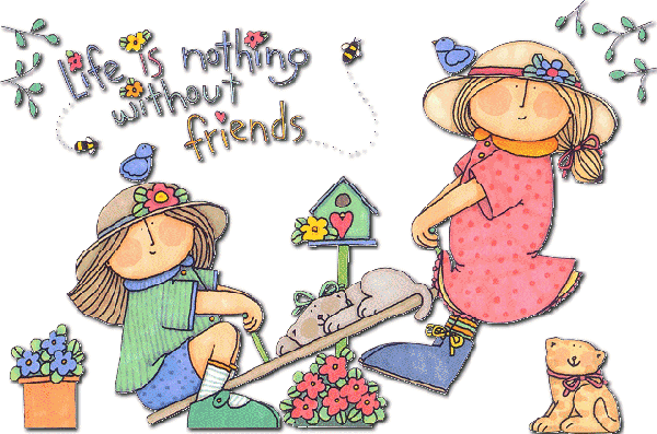"Life is nothing without friends" - Enfants se balançant...