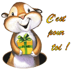 "C’est pour toi!" - Petite marmotte et son cadeau...