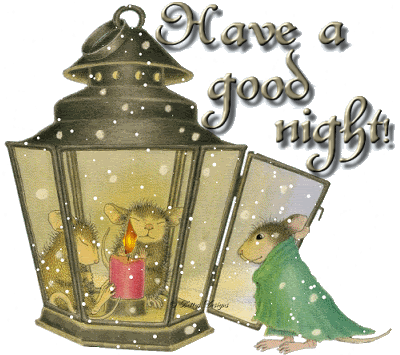 Souris se réfugient dans la lanterne "Have a good night"