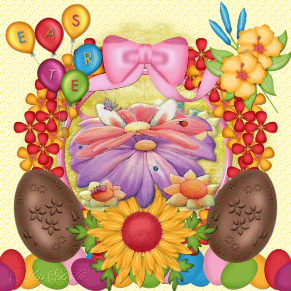 "Easter" - Entre fleurs et oeufs de chocolat...