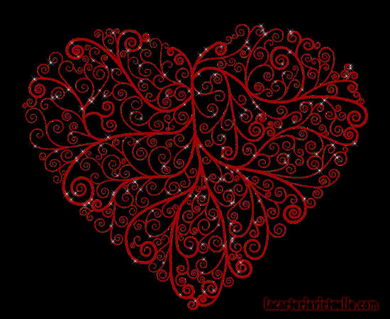 Un coeur de dentelle rouge...