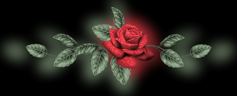 Rose rouge scintillante...