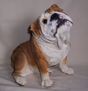 Bulldog assis - Statue...