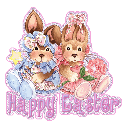 "Happy Easter" - Deux jolies petites lapines...