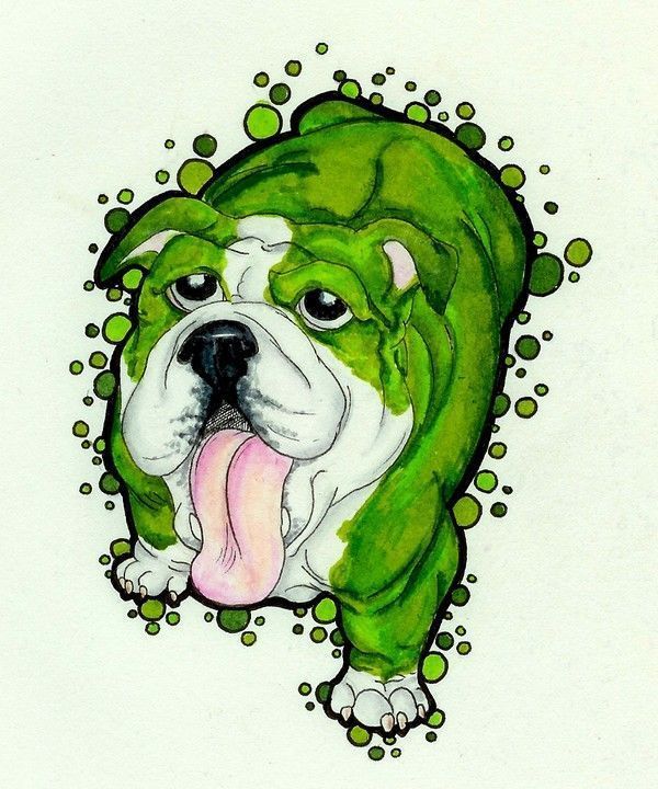 Un bulldog vert par AAZUFEL...