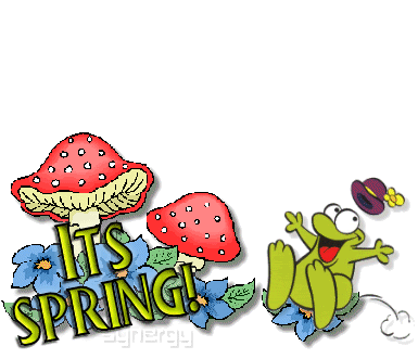 "It's Spring!" - Grenouille ravie du retour du printemps