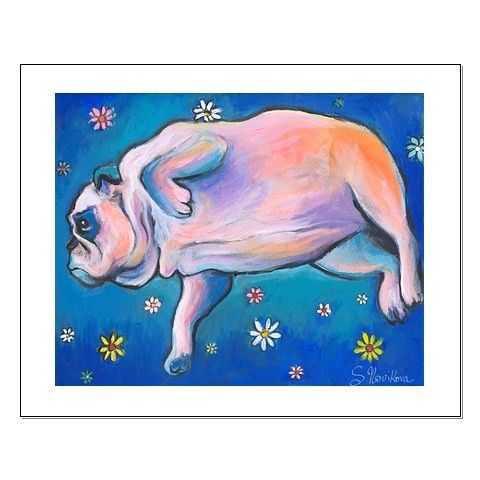 Rêve de bulldog - Peinture de SVETLANA NOVIKOVA...