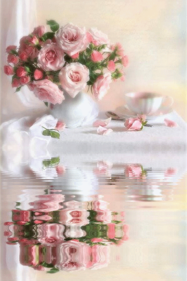 Magnifique bouquet de roses roses...