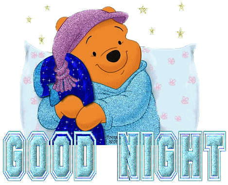"Good night" - Winnie et son doudou sur l'oreiller...