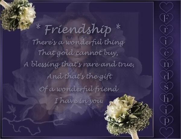 "Friendship" - Une belle déclaration (en anglais)...