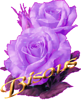 "Bisous" - Roses mauves...