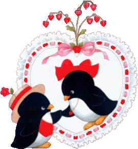 Un joli coeur qui unit Madame et Monsieur Pingouin...