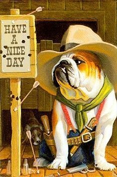 "Have a nice day" - Bull cow-boy...