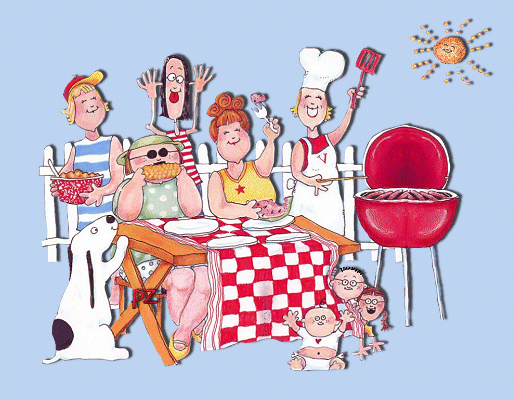L'été... Place au barbecue en famille...