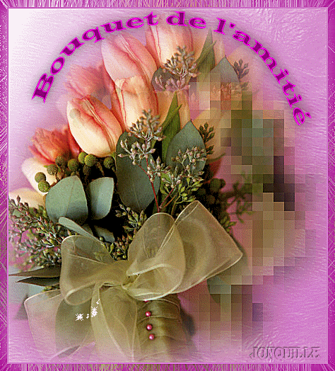"Bouquet de l'amitié" - Tulipes et coeur...