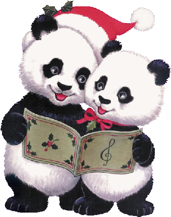 Pandas, petits chanteurs de Noël...