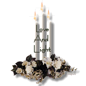 Bougies "Love and Light"...