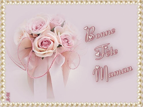 "Bonne Fête Maman" - Bouquet de 'Mariée' et perles...