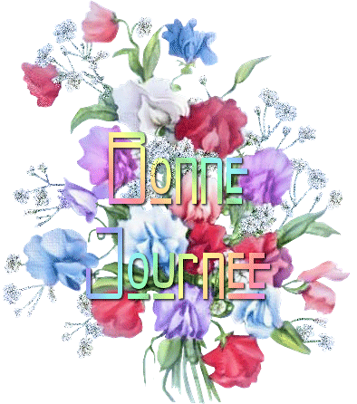 'Bonne journée' - Bouquet multicolore emprunt de légereté...