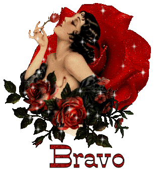 "Bravo" - Femme aux roses rouges...