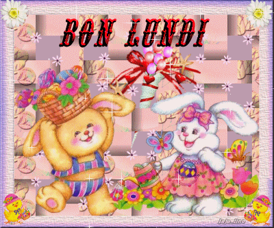 "Bon lundi" - Petits lapins joyeux de Pâques...