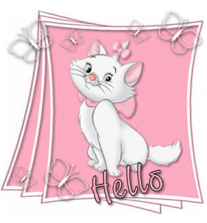 "Hello" -  Marie, adorable petite minette des Aristochats...