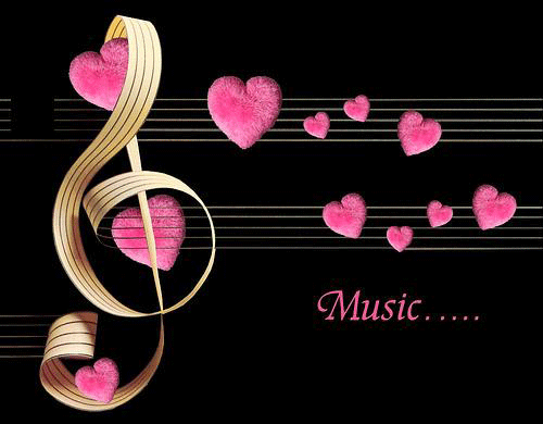 Partition de coeurs "Music..."...