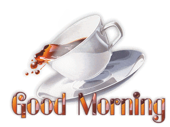 Tasse de café penchante "Good morning"...