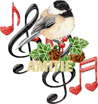 Un oiseau et quelques notes de musique "Amitié"...