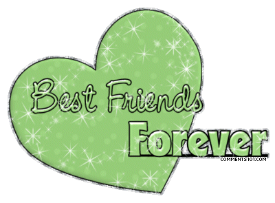 "Best friends forever" - Sur un coeur vert pomme...