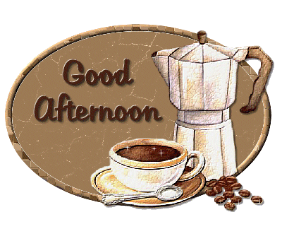 Avec un petit café pour bien le démarrer "Good Afternoon"...