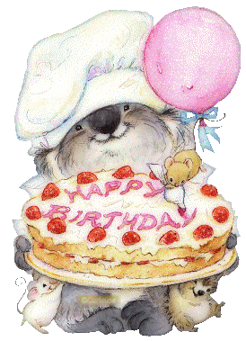 "Happy Birthday" - Koala chef pâtissier et ses apprentis...