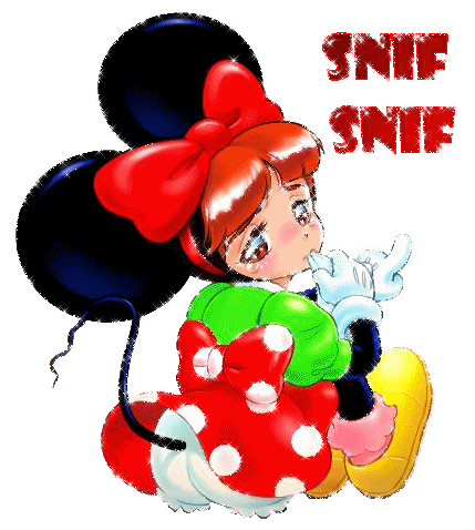 "Snif Snif" - Triste même déguisée en Minnie...